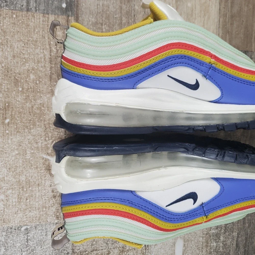 Nike Air Max‎ 97 Shoes Womens Sz 6 Athletic Running Multicolor Summit White Blue